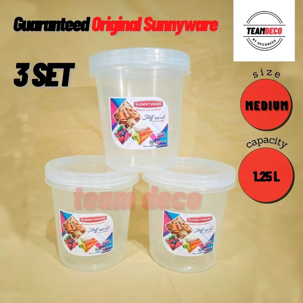 SUNNYWARE ROUND CONTAINER (3 SET) PER ORDER